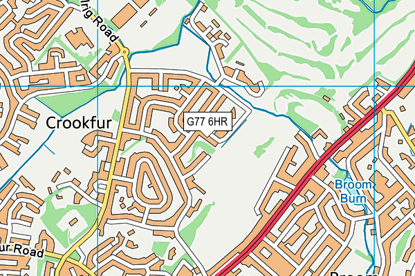 G77 6HR map - OS VectorMap District (Ordnance Survey)