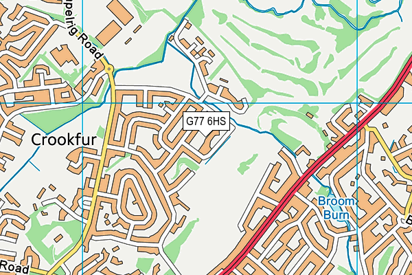 G77 6HS map - OS VectorMap District (Ordnance Survey)