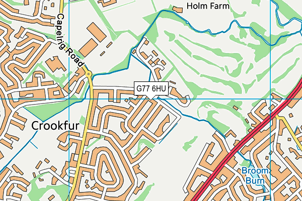 G77 6HU map - OS VectorMap District (Ordnance Survey)