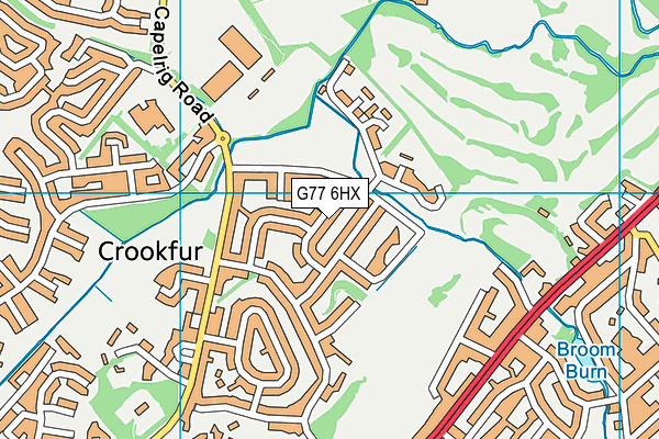 G77 6HX map - OS VectorMap District (Ordnance Survey)