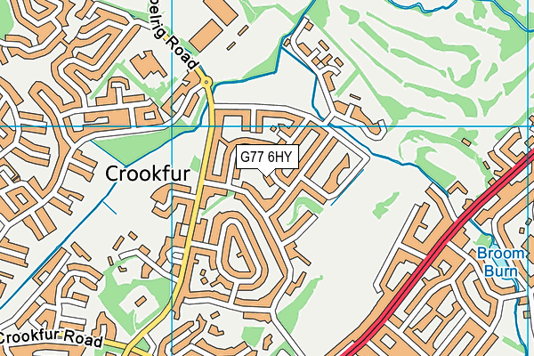 G77 6HY map - OS VectorMap District (Ordnance Survey)