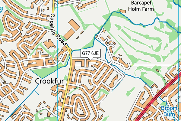 G77 6JE map - OS VectorMap District (Ordnance Survey)