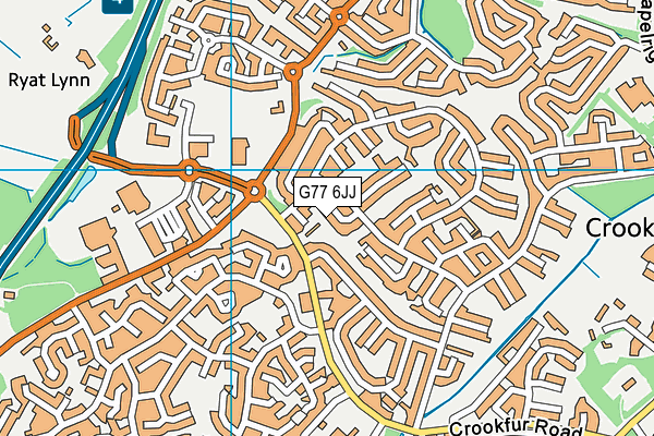 G77 6JJ map - OS VectorMap District (Ordnance Survey)