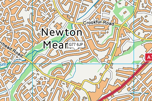 G77 6JP map - OS VectorMap District (Ordnance Survey)