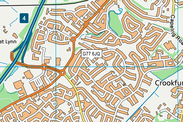 G77 6JQ map - OS VectorMap District (Ordnance Survey)