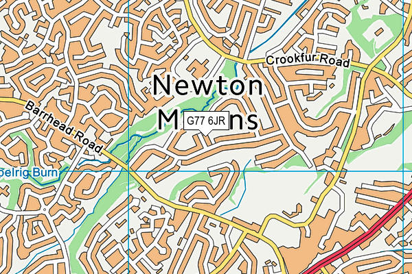 G77 6JR map - OS VectorMap District (Ordnance Survey)