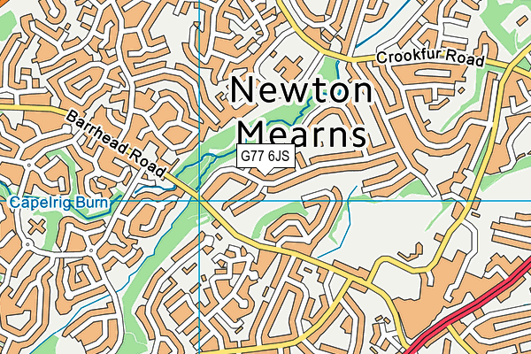 G77 6JS map - OS VectorMap District (Ordnance Survey)