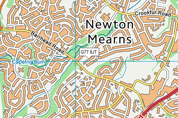 G77 6JT map - OS VectorMap District (Ordnance Survey)