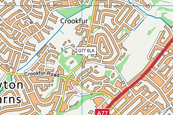 G77 6LA map - OS VectorMap District (Ordnance Survey)