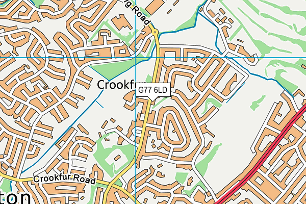 G77 6LD map - OS VectorMap District (Ordnance Survey)