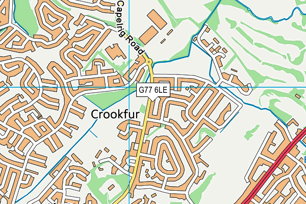 G77 6LE map - OS VectorMap District (Ordnance Survey)