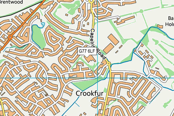 G77 6LF map - OS VectorMap District (Ordnance Survey)