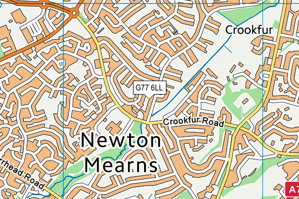 G77 6LL map - OS VectorMap District (Ordnance Survey)