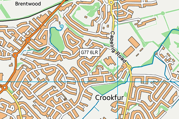 G77 6LR map - OS VectorMap District (Ordnance Survey)