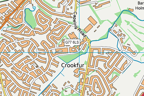 G77 6LS map - OS VectorMap District (Ordnance Survey)