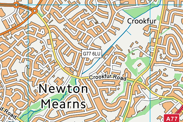 G77 6LU map - OS VectorMap District (Ordnance Survey)