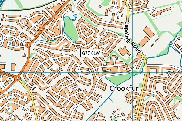 G77 6LW map - OS VectorMap District (Ordnance Survey)