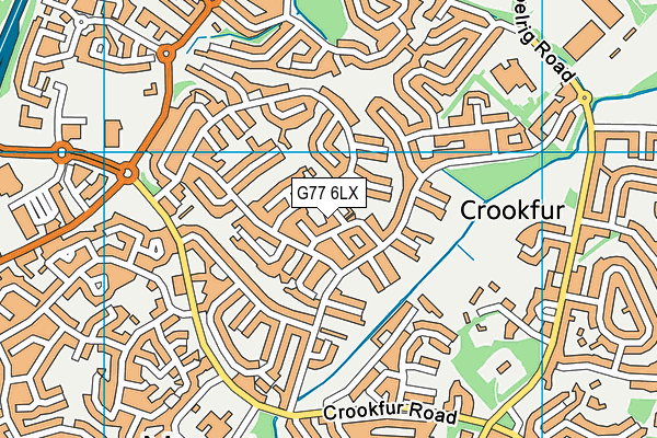 G77 6LX map - OS VectorMap District (Ordnance Survey)