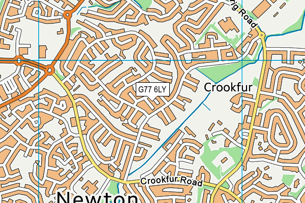 G77 6LY map - OS VectorMap District (Ordnance Survey)