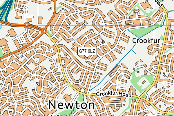 G77 6LZ map - OS VectorMap District (Ordnance Survey)