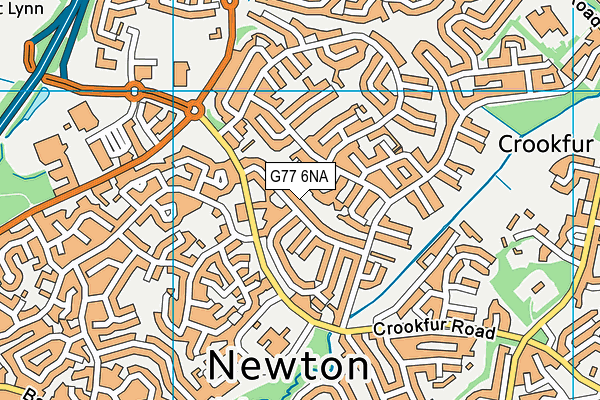 G77 6NA map - OS VectorMap District (Ordnance Survey)