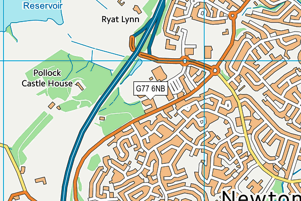 G77 6NB map - OS VectorMap District (Ordnance Survey)