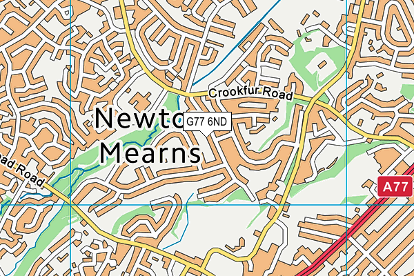 G77 6ND map - OS VectorMap District (Ordnance Survey)