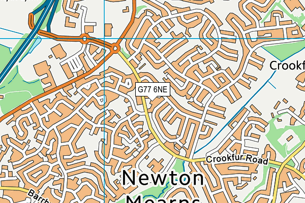 G77 6NE map - OS VectorMap District (Ordnance Survey)