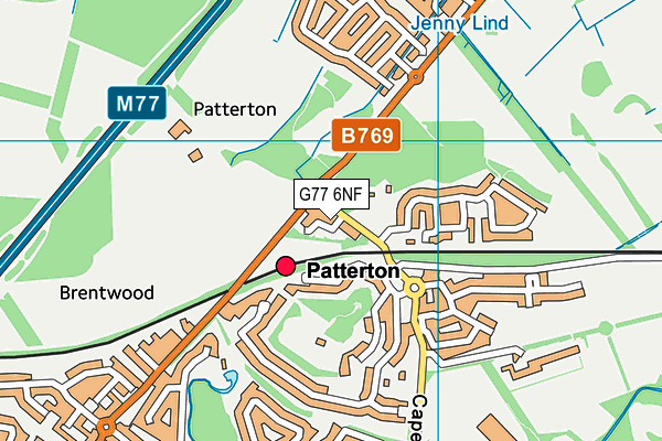 G77 6NF map - OS VectorMap District (Ordnance Survey)