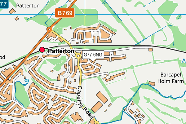 G77 6NG map - OS VectorMap District (Ordnance Survey)