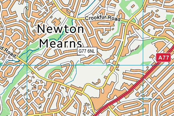 G77 6NL map - OS VectorMap District (Ordnance Survey)