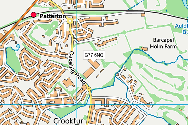 G77 6NQ map - OS VectorMap District (Ordnance Survey)