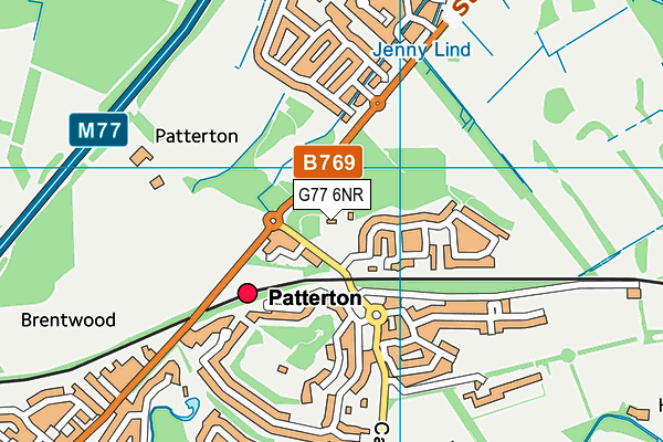 G77 6NR map - OS VectorMap District (Ordnance Survey)