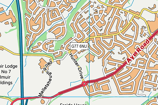 G77 6NU map - OS VectorMap District (Ordnance Survey)