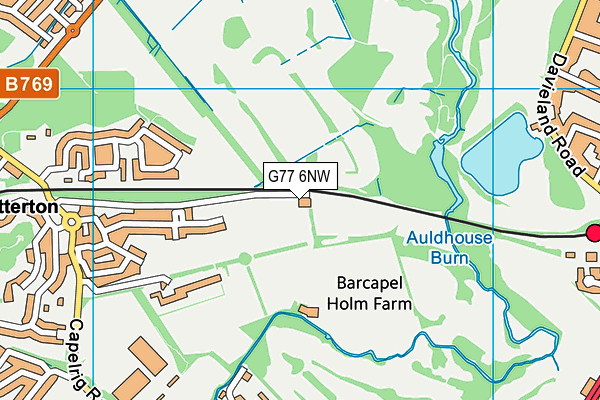 G77 6NW map - OS VectorMap District (Ordnance Survey)