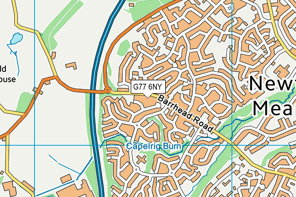 G77 6NY map - OS VectorMap District (Ordnance Survey)