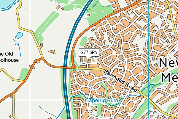 G77 6PA map - OS VectorMap District (Ordnance Survey)