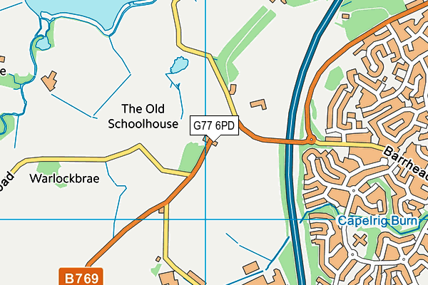 G77 6PD map - OS VectorMap District (Ordnance Survey)