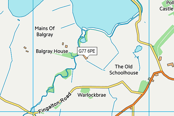 G77 6PE map - OS VectorMap District (Ordnance Survey)