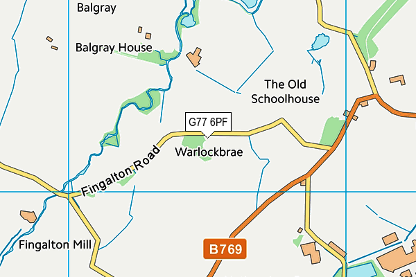 G77 6PF map - OS VectorMap District (Ordnance Survey)