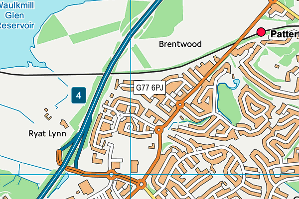 G77 6PJ map - OS VectorMap District (Ordnance Survey)