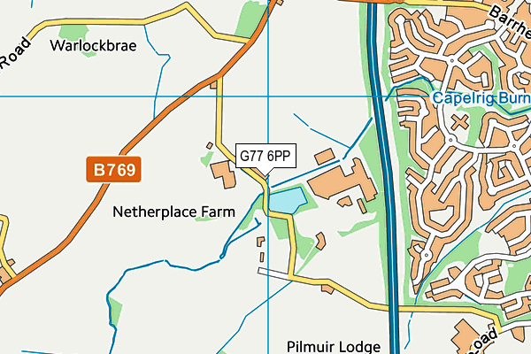 G77 6PP map - OS VectorMap District (Ordnance Survey)