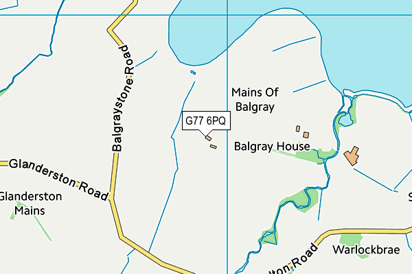 G77 6PQ map - OS VectorMap District (Ordnance Survey)