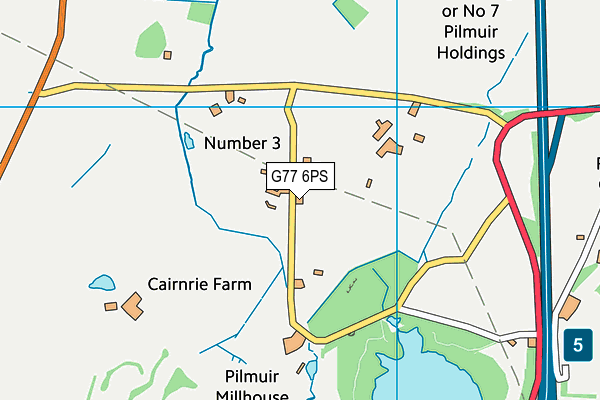 G77 6PS map - OS VectorMap District (Ordnance Survey)