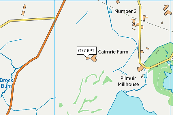 G77 6PT map - OS VectorMap District (Ordnance Survey)