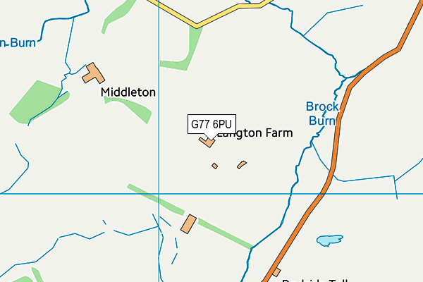 G77 6PU map - OS VectorMap District (Ordnance Survey)