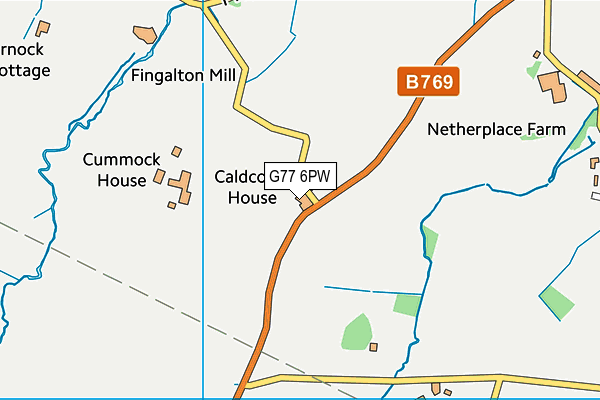 G77 6PW map - OS VectorMap District (Ordnance Survey)