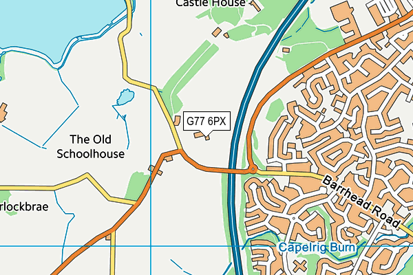 G77 6PX map - OS VectorMap District (Ordnance Survey)