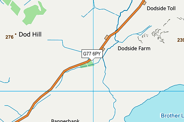 G77 6PY map - OS VectorMap District (Ordnance Survey)