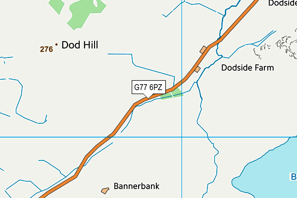 G77 6PZ map - OS VectorMap District (Ordnance Survey)